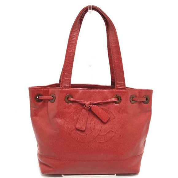 CHANEL Vintage Red Tote Bag - Picture 1 of 13